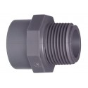 Male adaptor PVC-U d 40/50 x 1/2"