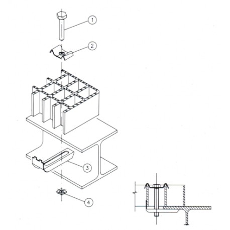 Fixing kit Stainless Seel