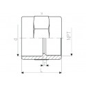 Adaptor socket PP NPT +GF+