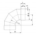 Curva 90° ventilazione PVDF